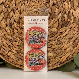 🆕 Valentines Coffee Love Car Coasters